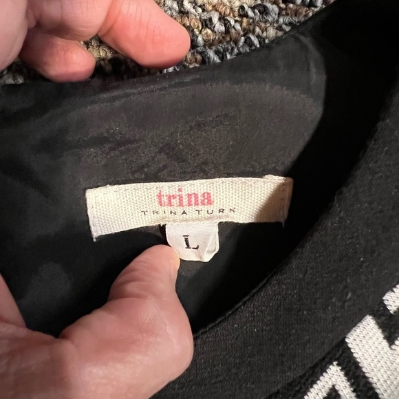 Trina Turk Sheila Chevron Mini Fit and Flare Dress Size L - Picture 7 of 7